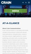 How crainpartners.com looks like on a mobile device such as an iPhone.