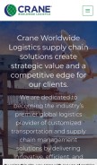 How craneww.com looks like on a mobile device such as an iPhone.
