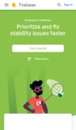 How crashlytics.com looks like on a mobile device such as an iPhone.