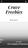 How cravefreebies.com looks like on a mobile device such as an iPhone.