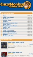 How crazymonkeygames.com looks like on a mobile device such as an iPhone.