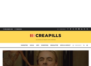How creapills.com looks like on a tablet such as an iPad.