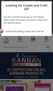 How createandcraft.com looks like on a mobile device such as an iPhone.