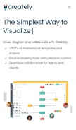 How creately.com looks like on a mobile device such as an iPhone.