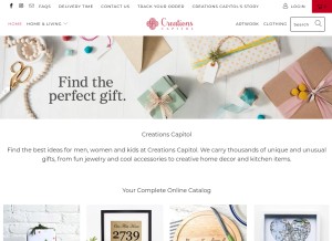 How creationscapitol.com looks like on a tablet such as an iPad.
