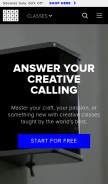 How creativelive.com looks like on a mobile device such as an iPhone.