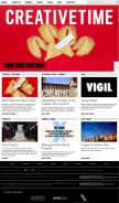 How creativetime.org looks like on a mobile device such as an iPhone.