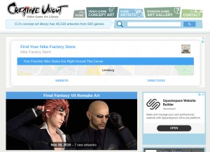 How creativeuncut.com looks like on a tablet such as an iPad.