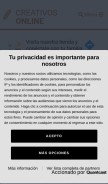 How creativosonline.org looks like on a mobile device such as an iPhone.