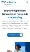 How credentia.com looks like on a mobile device such as an iPhone.