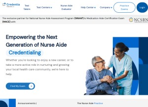 How credentia.com looks like on a tablet such as an iPad.
