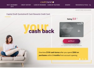 How credit-land.com looks like on a tablet such as an iPad.