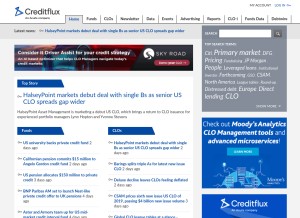 How creditflux.com looks like on a tablet such as an iPad.