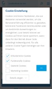 How creditreform.de looks like on a mobile device such as an iPhone.