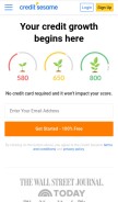How creditsesame.com looks like on a mobile device such as an iPhone.