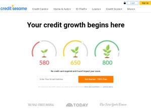 How creditsesame.com looks like on a tablet such as an iPad.