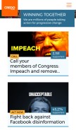 How credoaction.com looks like on a mobile device such as an iPhone.
