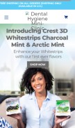 How crestwhitesmile.com looks like on a mobile device such as an iPhone.
