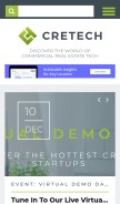 How cretech.com looks like on a mobile device such as an iPhone.
