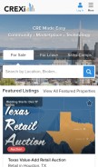 How crexi.com looks like on a mobile device such as an iPhone.