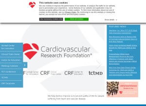 How crf.org looks like on a tablet such as an iPad.