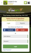 How cricbattle.com looks like on a mobile device such as an iPhone.