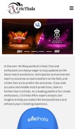 How cricthala.com looks like on a mobile device such as an iPhone.
