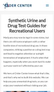 How cridercenter.org looks like on a mobile device such as an iPhone.
