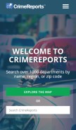 How crimereports.com looks like on a mobile device such as an iPhone.