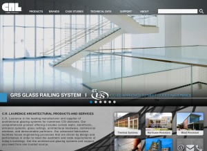 How crl-arch.com looks like on a tablet such as an iPad.