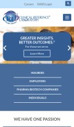 How crlcorp.com looks like on a mobile device such as an iPhone.
