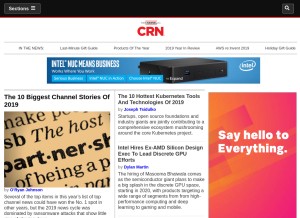 How crn.com looks like on a tablet such as an iPad.