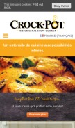 How crock-pot.com looks like on a mobile device such as an iPhone.