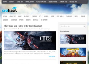 How crohasit.net looks like on a tablet such as an iPad.