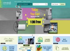 How croma.com looks like on a tablet such as an iPad.