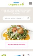 How croquonslavie.fr looks like on a mobile device such as an iPhone.