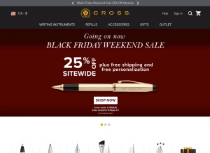 How cross.com looks like on a tablet such as an iPad.