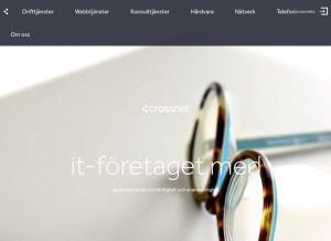 How crossnet.se looks like on a tablet such as an iPad.