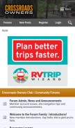 How crossroadsowners.com looks like on a mobile device such as an iPhone.