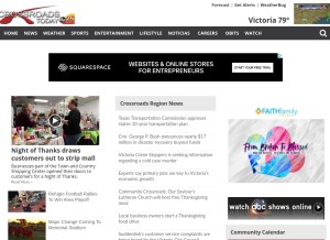How crossroadstoday.com looks like on a tablet such as an iPad.