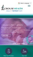 How crouse.org looks like on a mobile device such as an iPhone.