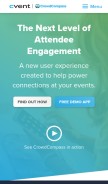 How crowdcompass.com looks like on a mobile device such as an iPhone.