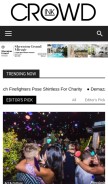 How crowdink.com looks like on a mobile device such as an iPhone.