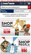How crownawards.com looks like on a mobile device such as an iPhone.