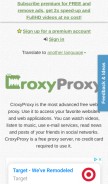How croxy.network looks like on a mobile device such as an iPhone.