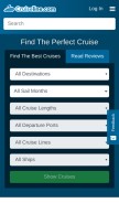 How cruiseline.com looks like on a mobile device such as an iPhone.