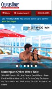 How cruisesonly.com looks like on a mobile device such as an iPhone.