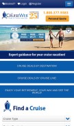 How cruiseweb.com looks like on a mobile device such as an iPhone.