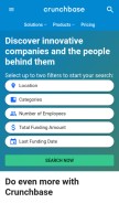 How crunchbase.com looks like on a mobile device such as an iPhone.