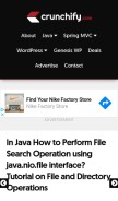 How crunchify.com looks like on a mobile device such as an iPhone.